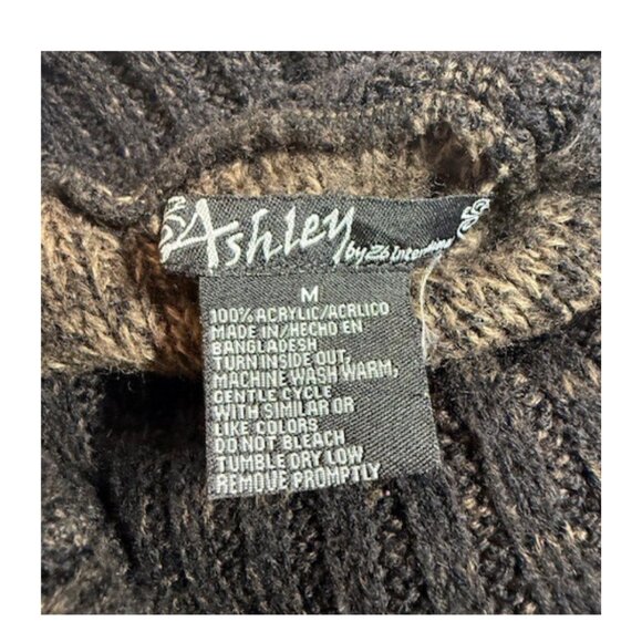 Ashley by 26 International Women’s Patchwork Sweater Dress Size M Boho Chic - Picture 4 of 5